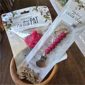 NWT Reddish Pink Ryan & Rose Cutie PAT and Cutie Clip Set